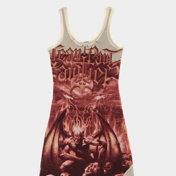 RARE VINTAGE JEAN PAUL GAULTIER TATTOO SATAN DRESS - Picture 16 of 16